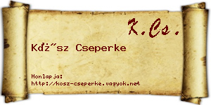Kósz Cseperke névjegykártya